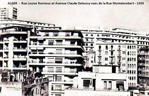 Alger - Rue Louise Romieux et Avenue Claude Debussy - 1959
